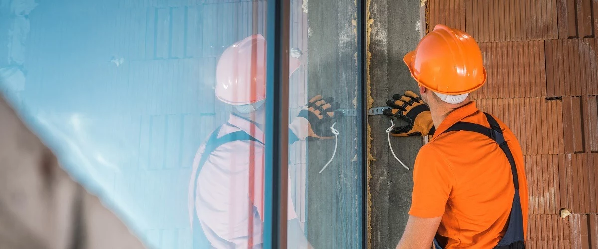 Certified Contractor installing windows