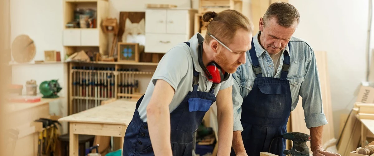 Contrators designing interior house carpentry